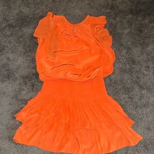 Ramy Brook Orange Mini Dress